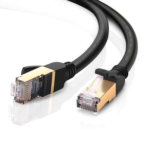 ქსელის კაბელი UGREEN NW107 (11271) Cat7 STP Ethernet Patch Cord Lan Cable 5m (Black)