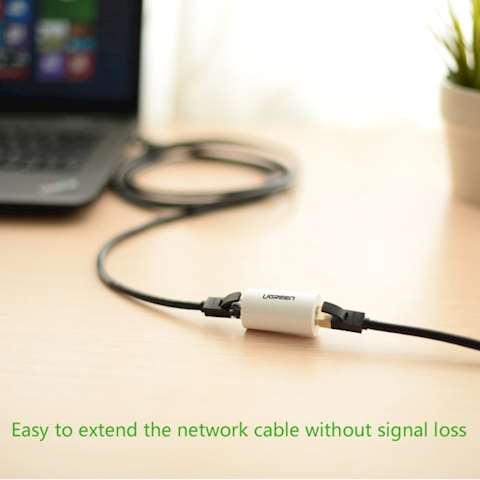 ქსელის კაბელის გადასაბმელი UGREEN NW116 (20391) RJ45 Ethernet adapter 8P8C Female anti-thunder Rj45 connector Network extension cable adapter Ethernet cable (White)