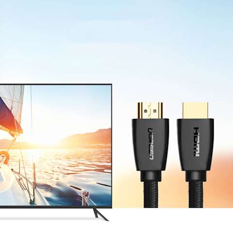 HDMI კაბელი UGREEN HD118 (40411) High-End HDMI Cable with Nylon Braid 3m (Black)