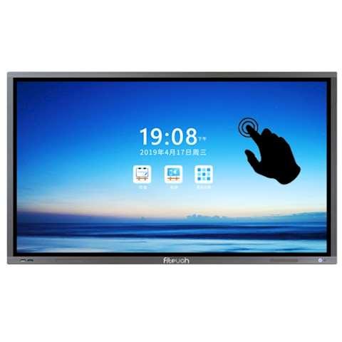 ინტერაქტიული ეკრანი, სმარტ ეკრანი Fitouch TVI75H8A Interactive flat panel Diagonal 75inch Brightness 350cd/㎡ Resolution 3840（H) X 2160(V) RJ45 Android 6.0 Lifetime 50000 hours Android version 6.0, Infrared touch 20 points