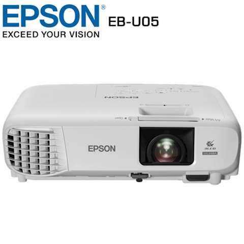 პროექტორი Epson Mobile Series EB-U05 WUXGA (1920x1200), 3400 ANSI lumens, 15.000:1, White