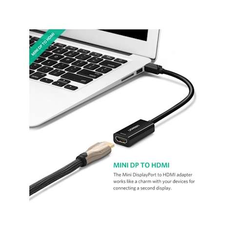 ადაპტერი UGREEN MD112 Mini DisplayPort to HDMI Adapter Mini DP Thunderbolt 2 HDMI Cable Converter for MacBook Air 13 Surface Pro 4 thunderbolt