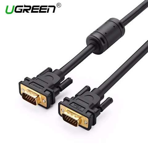 VGA კაბელი UGREEN VG101 VGA Male to Male Cable 1m (Black)