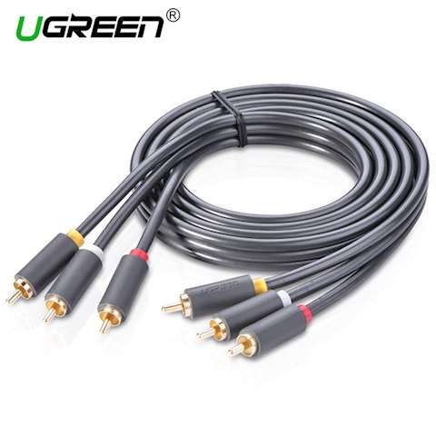 RCA კაბელი UGREEN AV105 3RCA Male to 3RCA Male Cable 1.5m (Black) 0 კომენტარი FacebookTwittergoogle_plusLinkedInVKOdnoklassniki